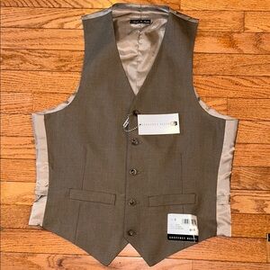 Geoffrey Beene Men's Brown Single Breasted Vest Small Formal Business Capsule